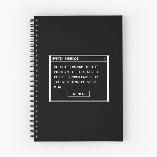 Item preview, Do not conform to the pattern of this world Romans 12:2 Retrowave Christian System Warning designed and sold by bard-art.
