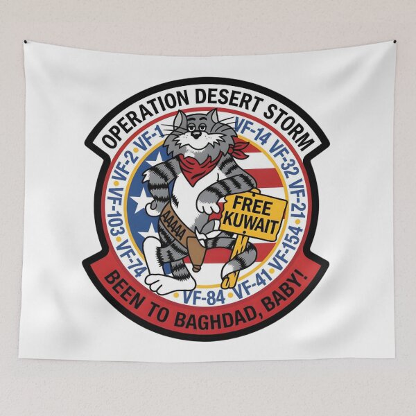 Item preview, Operation Desert Storm F-14 Tomcat "Been to Baghdad" Commemorative Patch designed and sold by CharlieDesings.
