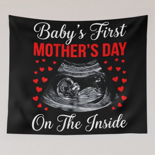 Item preview, Baby’s First Mother’s Day On The Inside Ultrasound Pregnancy Reveal Art designed and sold by River Silva.