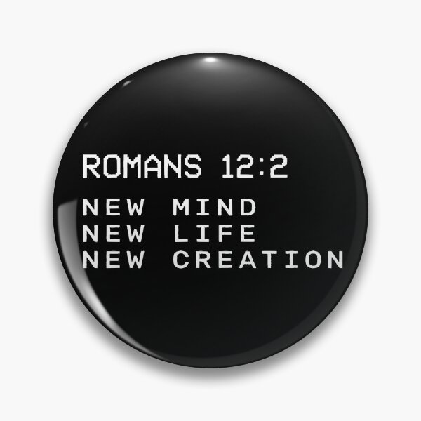 Item preview, New mind New life New Creation Romans 12:2 minimalist Christian modern design designed and sold by bard-art.