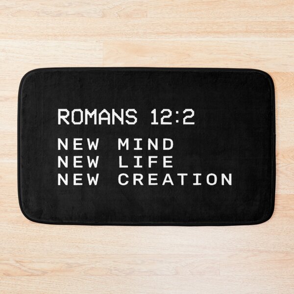 Item preview, New mind New life New Creation Romans 12:2 minimalist Christian modern design designed and sold by bard-art.