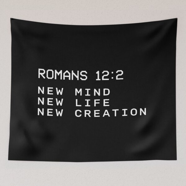Item preview, New mind New life New Creation Romans 12:2 minimalist Christian modern design designed and sold by bard-art.