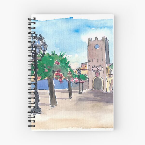 Item preview, Breathtaking Belvedere Square in Taormina Sicily Italy II designed and sold by artshop77.