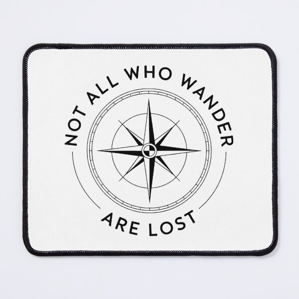 Item preview, Not All Who Wander Are Lost – Compass Minimalist Travel Adventure Design designed and sold by ArcticFoxStudio.