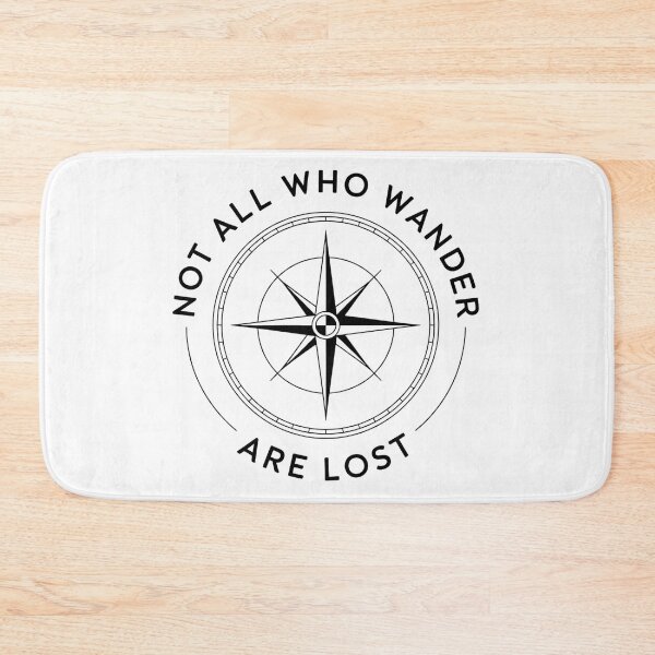 Item preview, Not All Who Wander Are Lost – Compass Minimalist Travel Adventure Design designed and sold by ArcticFoxStudio.