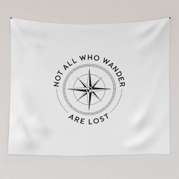 Item preview, Not All Who Wander Are Lost – Compass Minimalist Travel Adventure Design designed and sold by ArcticFoxStudio.