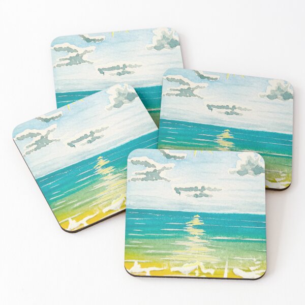 Item preview, Beach at sunrise – handmade in watercolor. designed and sold by Greitas.