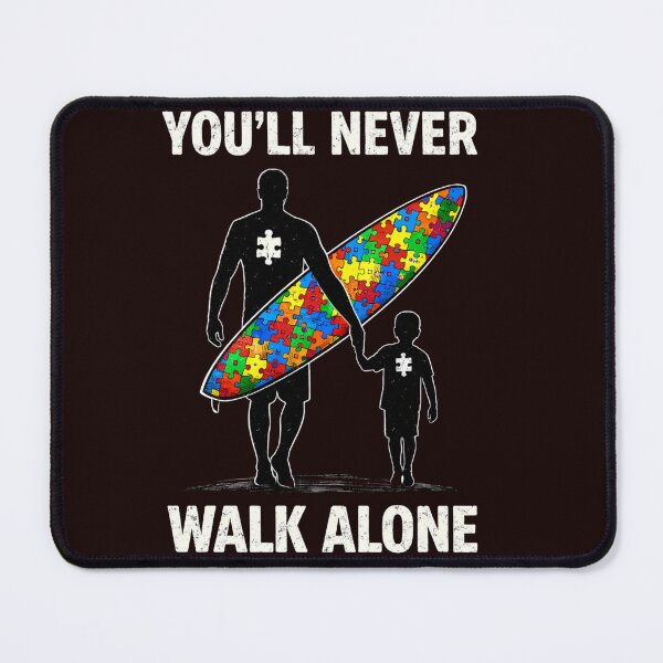 Item preview, You’ll Never Walk Alone Autism Awareness Surfing Dad & Child Puzzle Board Design designed and sold by storedreamcie.