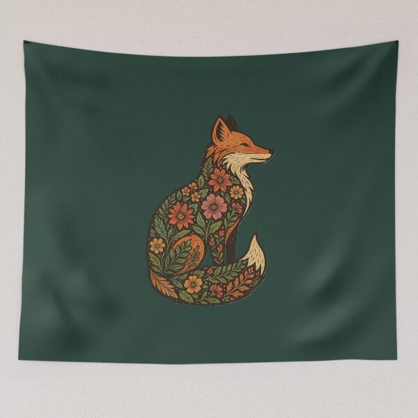 Item preview, Floral Fox Vintage Nature Art Shirt designed and sold by Negisandeep studio.