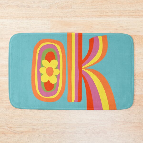 Item preview, Groovy Retro OK Typography - 70s Flower Power Aesthetic designed and sold by nineFlorals.