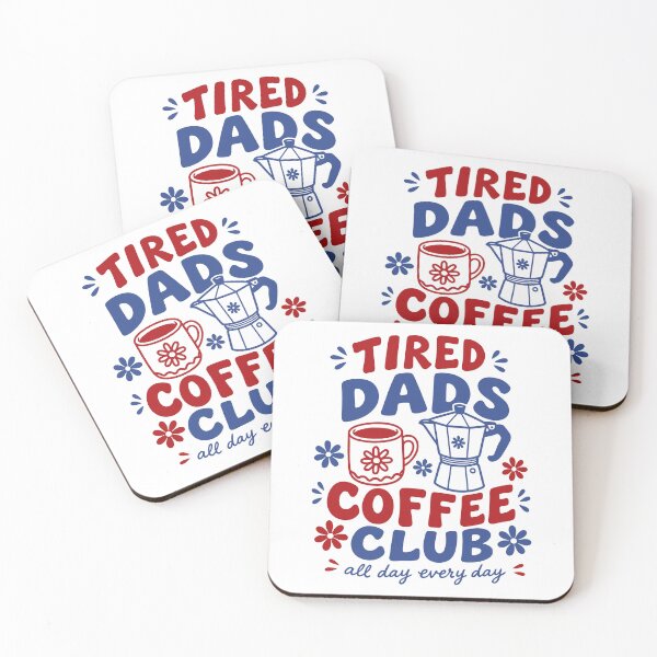 Item preview, Tired Dads Coffee Club Retro Fatherhood designed and sold by gunaone-design.