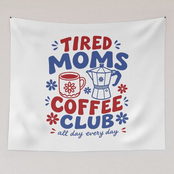Item preview, Tired Moms Coffee Club Retro Motherhood designed and sold by gunaone-design.