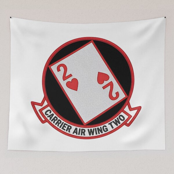 Item preview, Carrier Air Wing Two (CVW-2) "Two of Hearts" Command Insignia designed and sold by CharlieDesings.