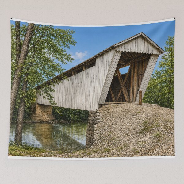 Item preview, Switzer Covered Bridge July 2021 designed and sold by gotucoveredart.