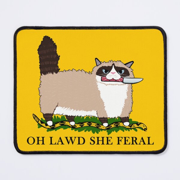 Item preview, Oh Lawd She Feral Snowshoe Cat designed and sold by KilkennyCat Art.