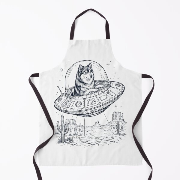 Item preview, Vintage Finnish Lapphund Riding UFO Dog Mom Dad Lover designed and sold by DoodleTortle.