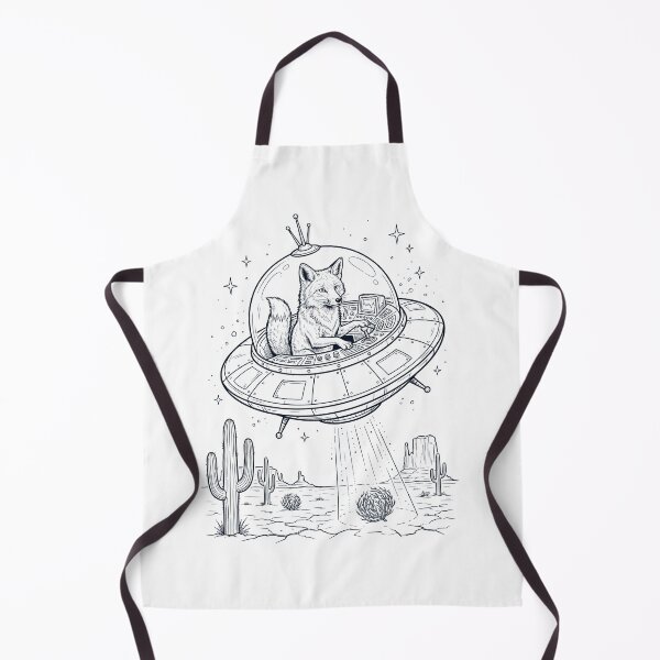 Item preview, Vintage Fox Riding UFO Animal Lover designed and sold by DoodleTortle.
