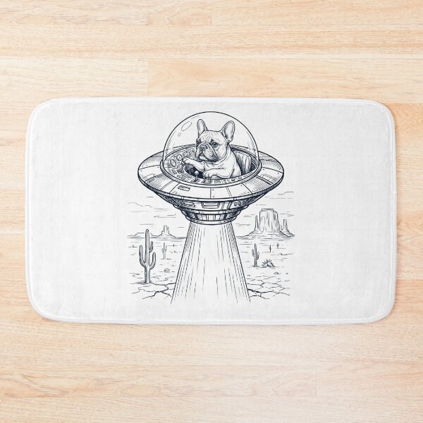 Item preview, Vintage French Bulldog Riding UFO Dog Mom Dad Lover designed and sold by DoodleTortle.