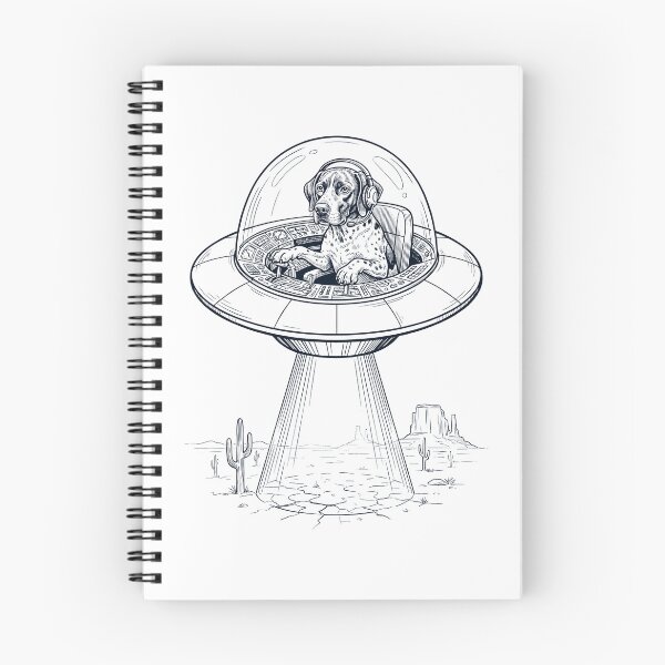 Item preview, Vintage German Shorthaired Pointer Riding UFO Dog Mom Dad Lover designed and sold by DoodleTortle.