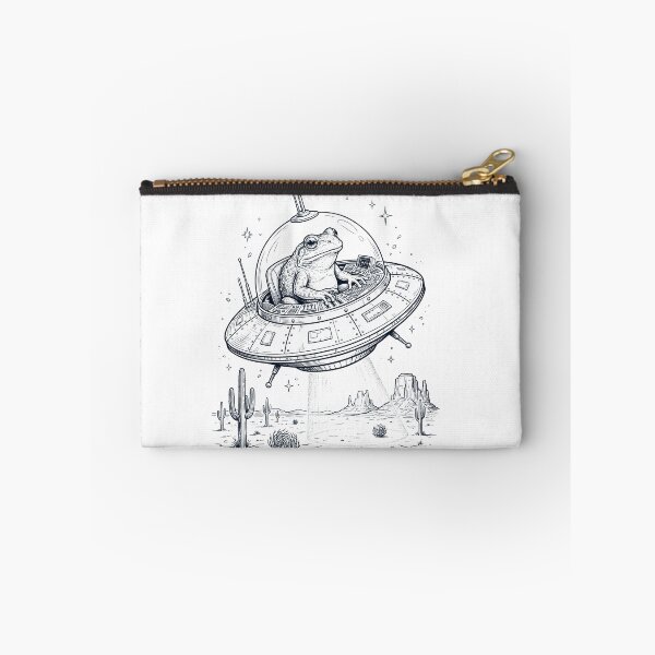 Item preview, Vintage Frog Riding UFO Animal Lover designed and sold by DoodleTortle.