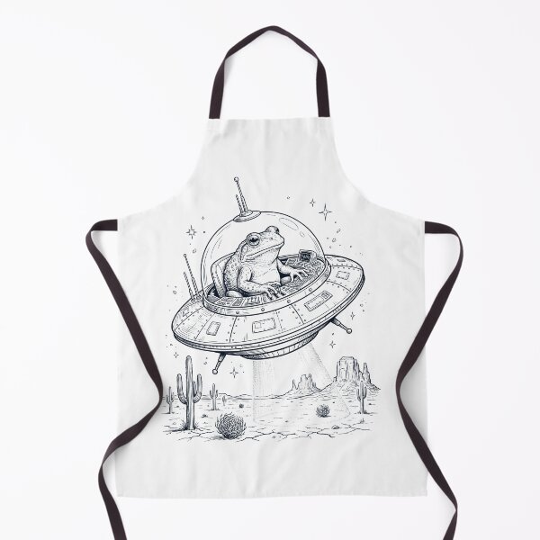 Item preview, Vintage Frog Riding UFO Animal Lover designed and sold by DoodleTortle.