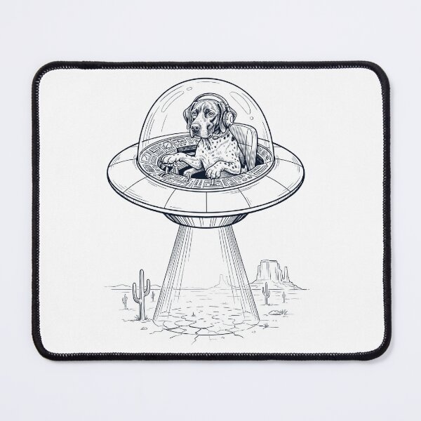 Item preview, Vintage German Shorthaired Pointer Riding UFO Dog Mom Dad Lover designed and sold by DoodleTortle.