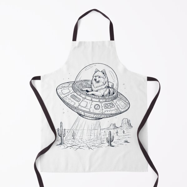 Item preview, Vintage German Spitz Riding UFO Dog Mom Dad Lover designed and sold by DoodleTortle.