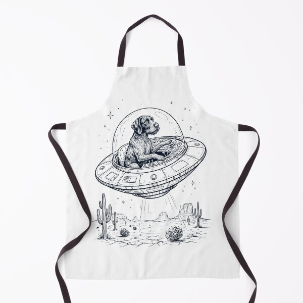 Item preview, Vintage German Wirehaired Pointer Riding UFO Dog Mom Dad Lover designed and sold by DoodleTortle.