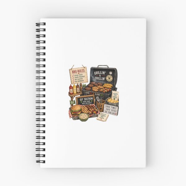 Item preview, Gluten Free BBQ Party – Funny Coeliac Grill Illustration Summer Cookout Foodie Design designed and sold by My Gluten Free Life UK.