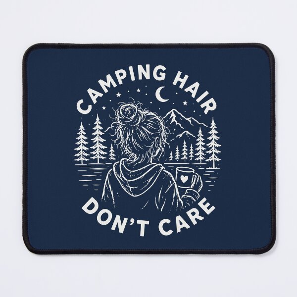Item preview, Camping Hair Don’t Care Messy Bun Outdoor Camping Graphic designed and sold by American Spirit.