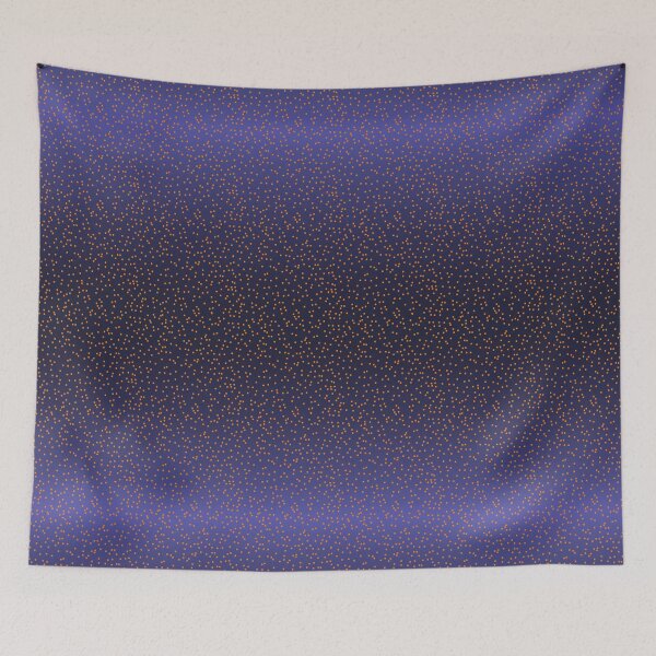 Item preview, Blue Ombre with Orange Glitter Horizontal designed and sold by Art in My Loft.