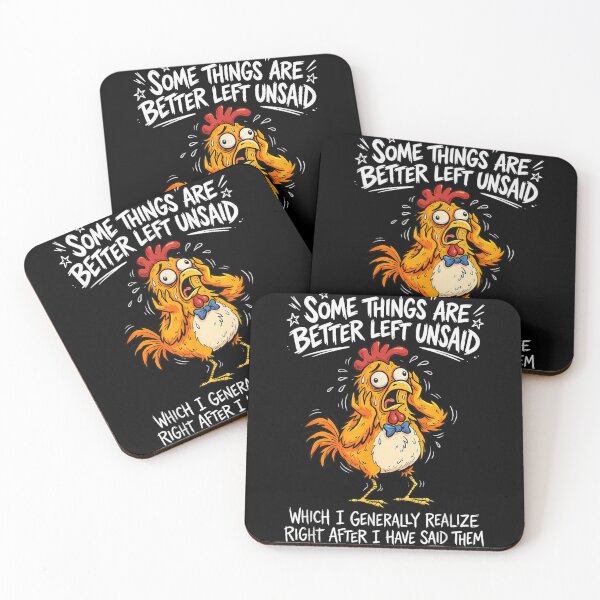 Item preview, Funny Panic Chicken Some Things Are Better Left Unsaid Sarcastic Social Anxiety designed and sold by Phil Ben.