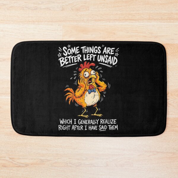 Item preview, Funny Panic Chicken Some Things Are Better Left Unsaid Sarcastic Social Anxiety designed and sold by Phil Ben.