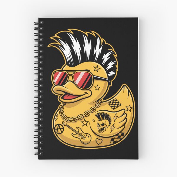 Item preview, Punk Rock Rubber Duck Funny Retro Rockstar Duck Cartoon Cool Mohawk designed and sold by CutOutIdols.