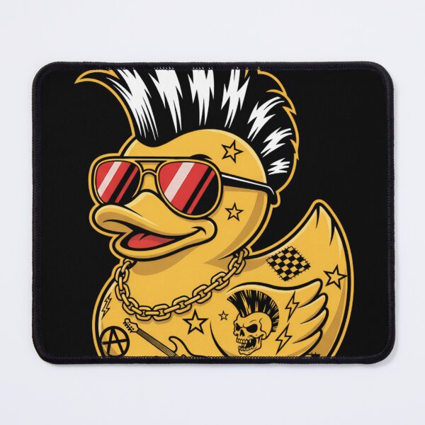 Item preview, Punk Rock Rubber Duck Funny Retro Rockstar Duck Cartoon Cool Mohawk designed and sold by CutOutIdols.