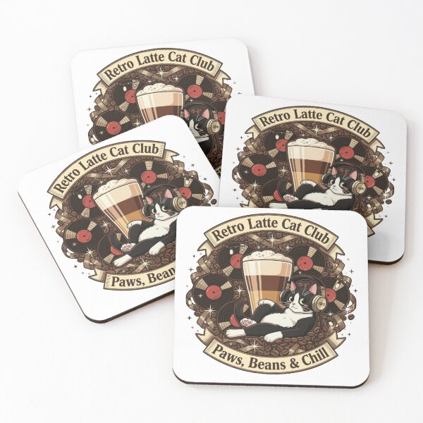 Item preview, Retro Latte Cat Club Lofi Coffee Kitty Aesthetic Gift designed and sold by YMLux.