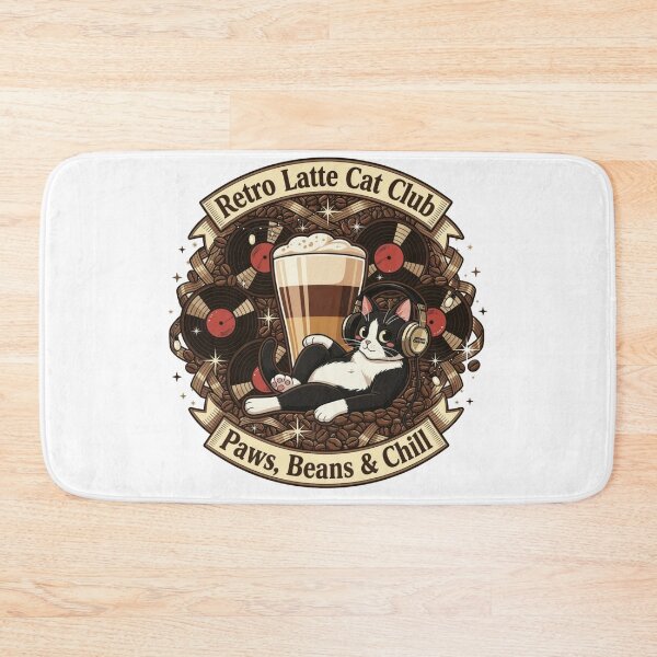 Item preview, Retro Latte Cat Club Lofi Coffee Kitty Aesthetic Gift designed and sold by YMLux.