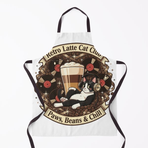 Item preview, Retro Latte Cat Club Lofi Coffee Kitty Aesthetic Gift designed and sold by YMLux.