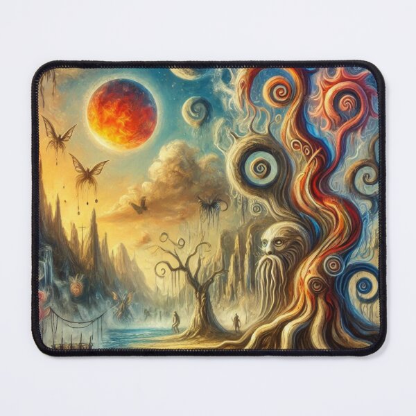 Item preview, Surreal Desert Vision in Salvador Dali style with cosmic elements and mystical dream energy designed and sold by FotoworldEdel.