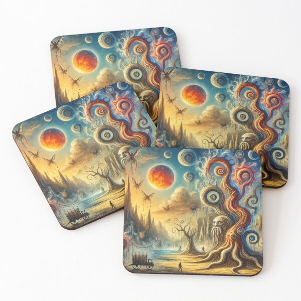 Item preview, Surreal Desert Vision in Salvador Dali style with cosmic elements and mystical dream energy designed and sold by FotoworldEdel.