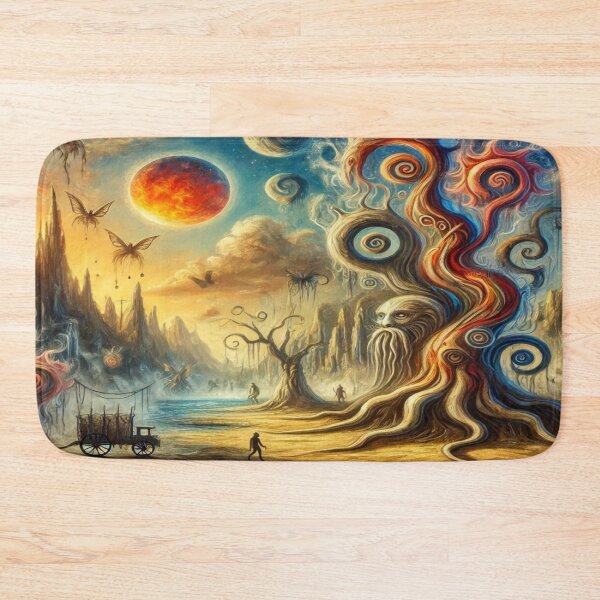 Item preview, Surreal Desert Vision in Salvador Dali style with cosmic elements and mystical dream energy designed and sold by FotoworldEdel.