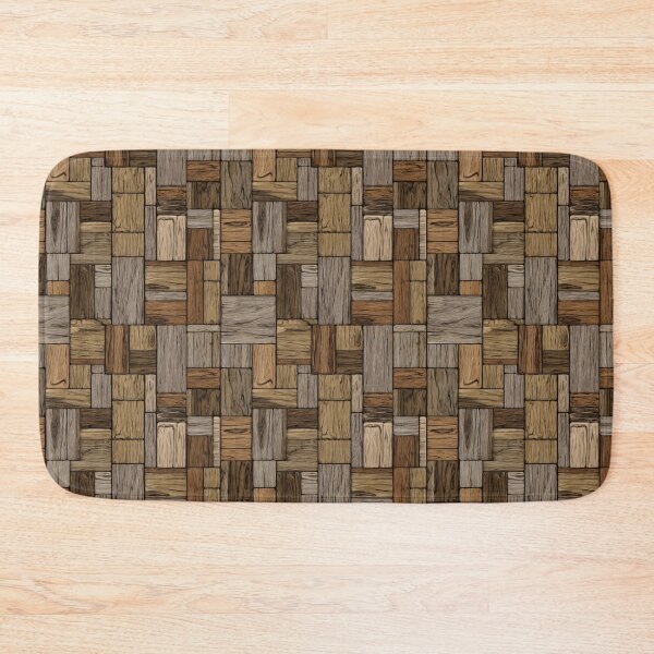 Item preview, Rustic Wood Block Mosaic Pattern Texture designed and sold by NicolasGlowArt.
