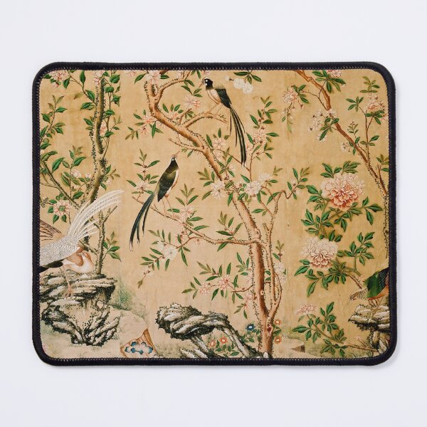 Item preview, Vintage Asian Bird and Blossom Wallpaper Art Print | Chinoiserie Floral Nature Decor designed and sold by Grand Illusions.