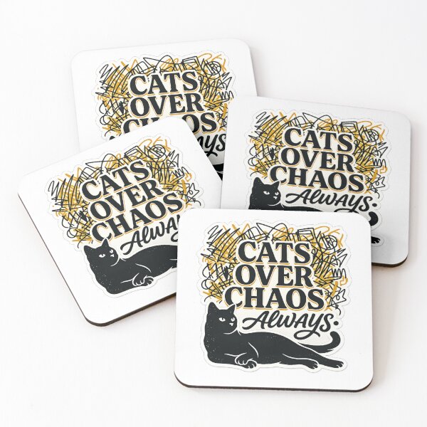 Item preview, Cats Over Chaos Always Funny Black Cat Aesthetic Shirt designed and sold by Safe Haven Pets.