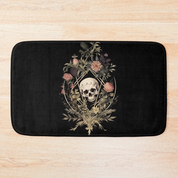 Item preview, Dramatic Victorian Skull and Flowers Botanical Art designed and sold by Enyr.