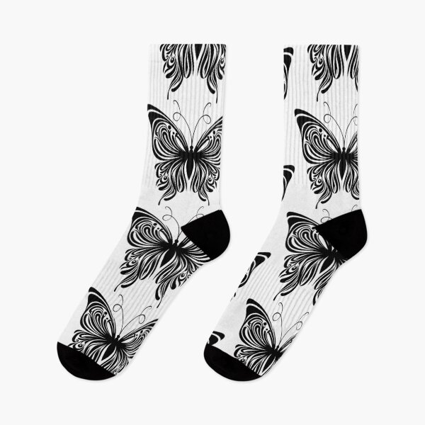 Item preview, Butterfly Abstract Black Minimalist Pattern designed and sold by TerryCoreCraft.