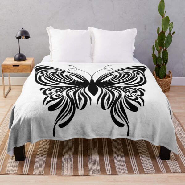 Item preview, Butterfly Abstract Black Minimalist Pattern designed and sold by TerryCoreCraft.