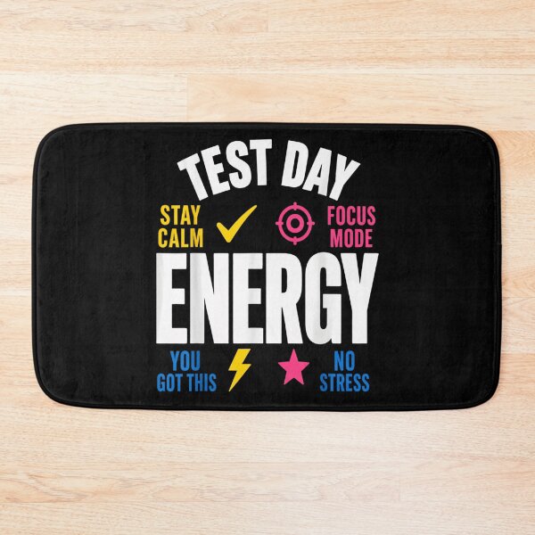 Item preview, Positive Test Day Energy Stay Calm Focus Mode Motivational School Exam Quote designed and sold by Taniyah Gomes.