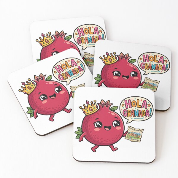 Item preview, Alhambra Map Cute Granada Pomegranate Art designed and sold by DuckOddity.