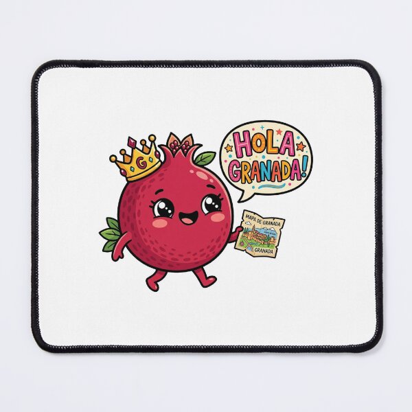 Item preview, Alhambra Map Cute Granada Pomegranate Art designed and sold by DuckOddity.